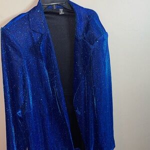 Blue sparkly blazer and matching skort, never worn